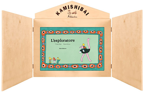 Teatrino Kamishibai con il libro L'esploratore